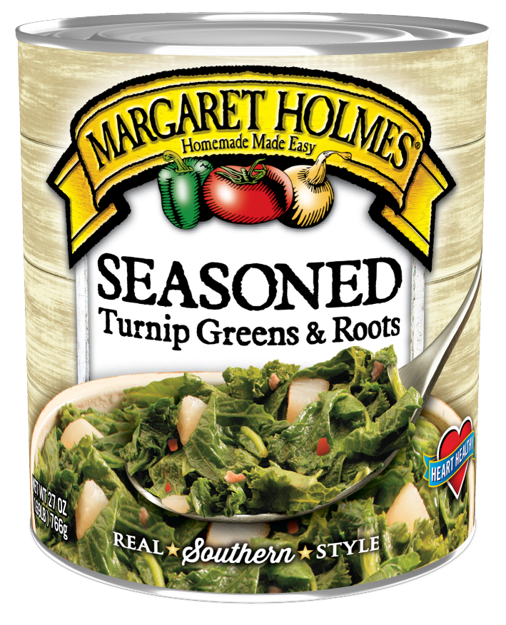 11264LBL_MH Seas Turnip Greens & Roots_TL-F Can of Margaret Holmes Seasoned Turnip Greens & Roots