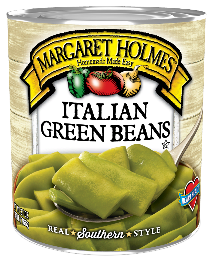 Can of Margaret Holmes Italian Green Beans