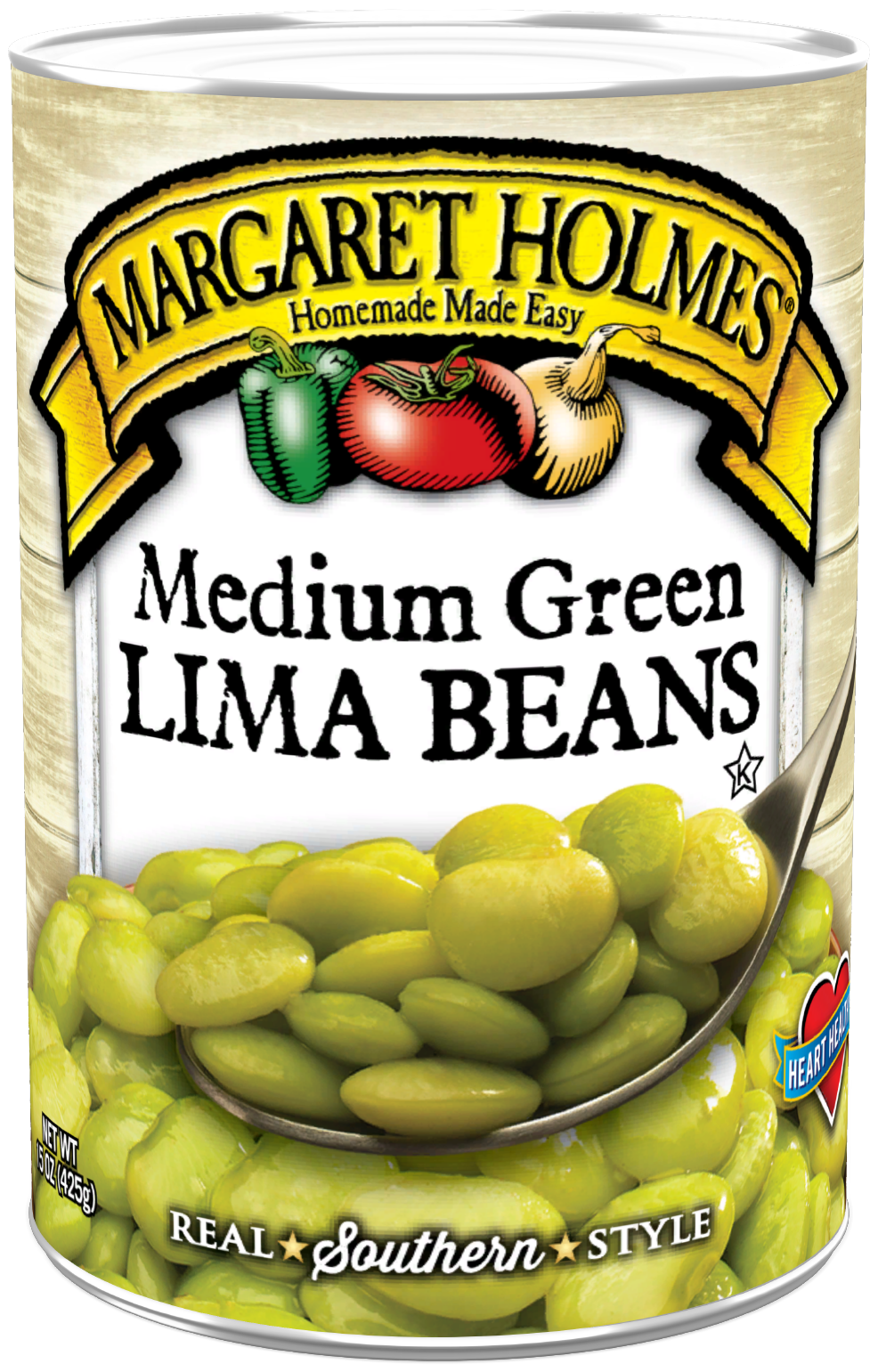 11403L_MH Medium Green Lima Beans_TL-F-website Can of Margaret Holmes Medium Green Lima Beans