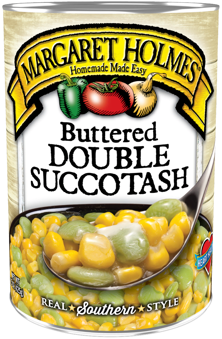 Can of Margaret Holmes Buttered Double Succotash