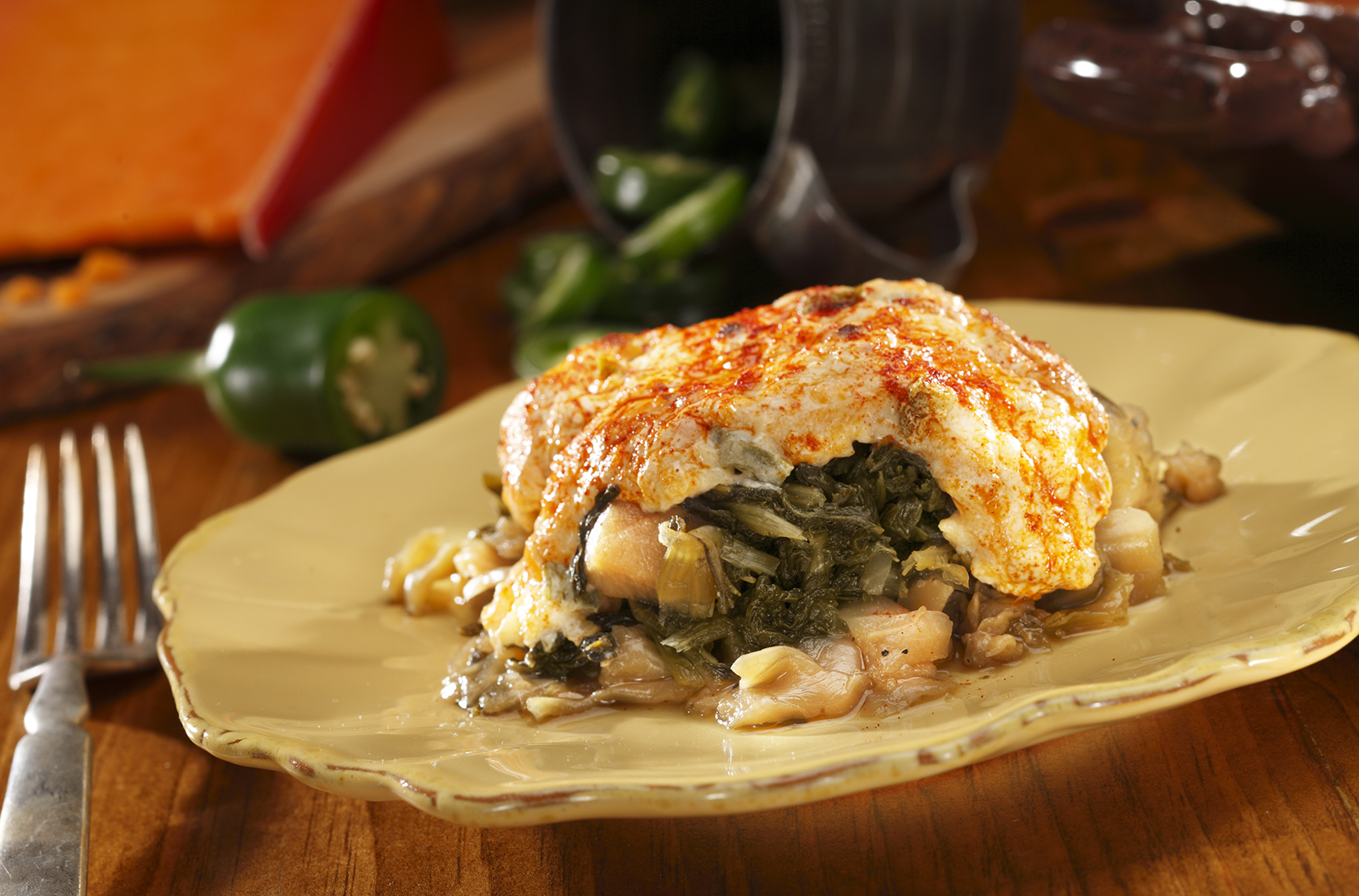 Escalloped Turnip Greens with Roots & Cabbage