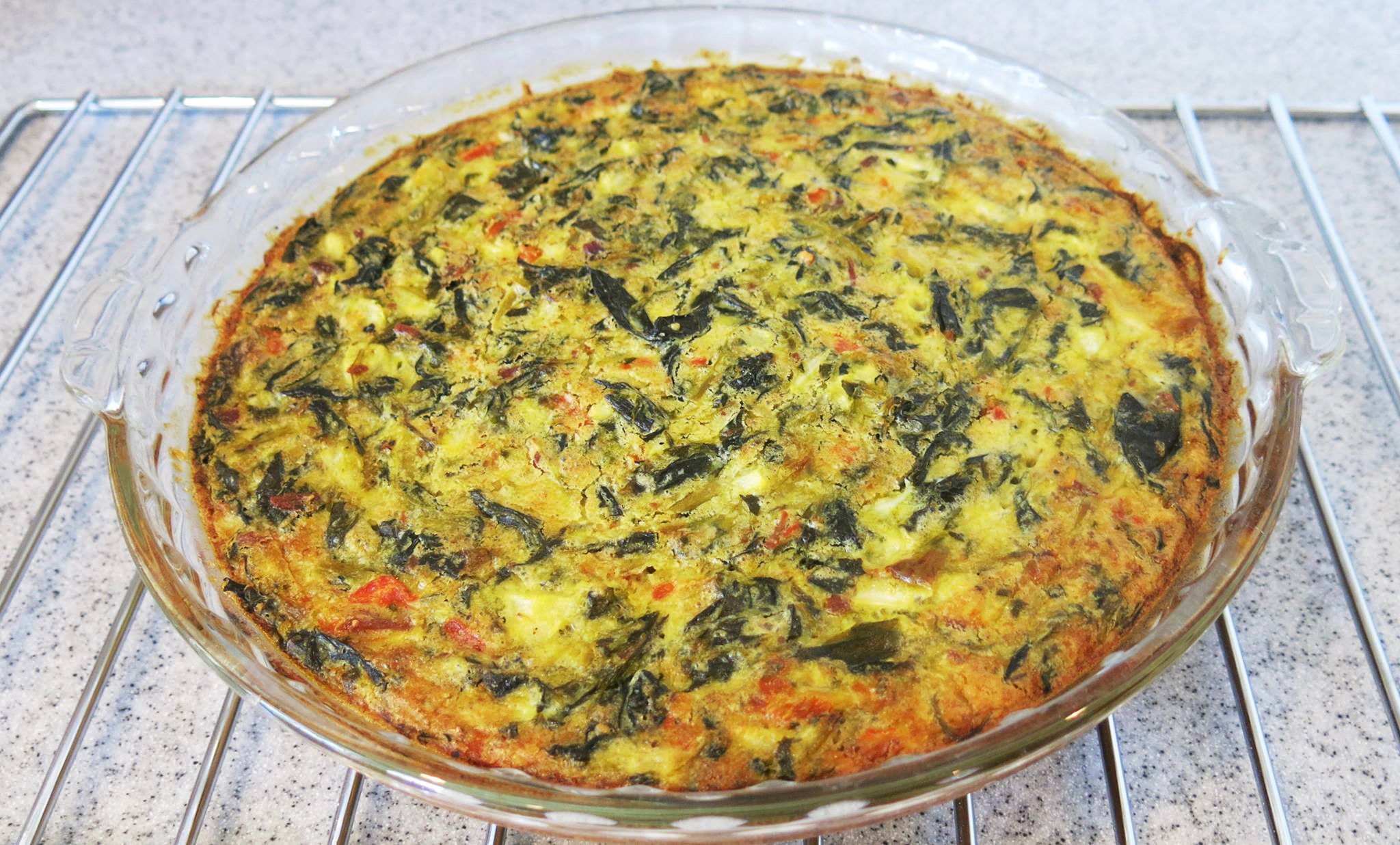 Collard Green & Bacon Frittata