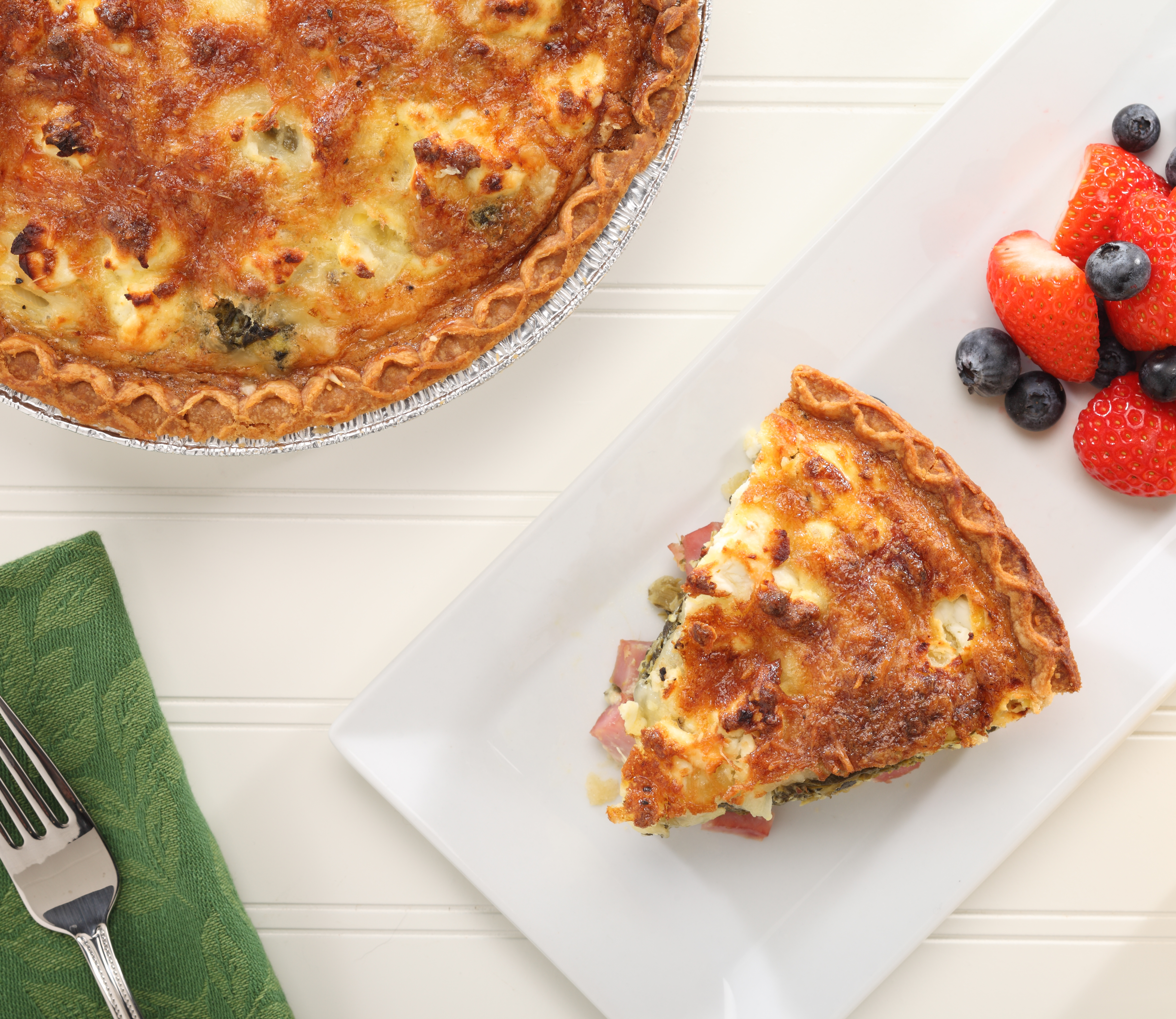 Breakfast Quiche with Greens