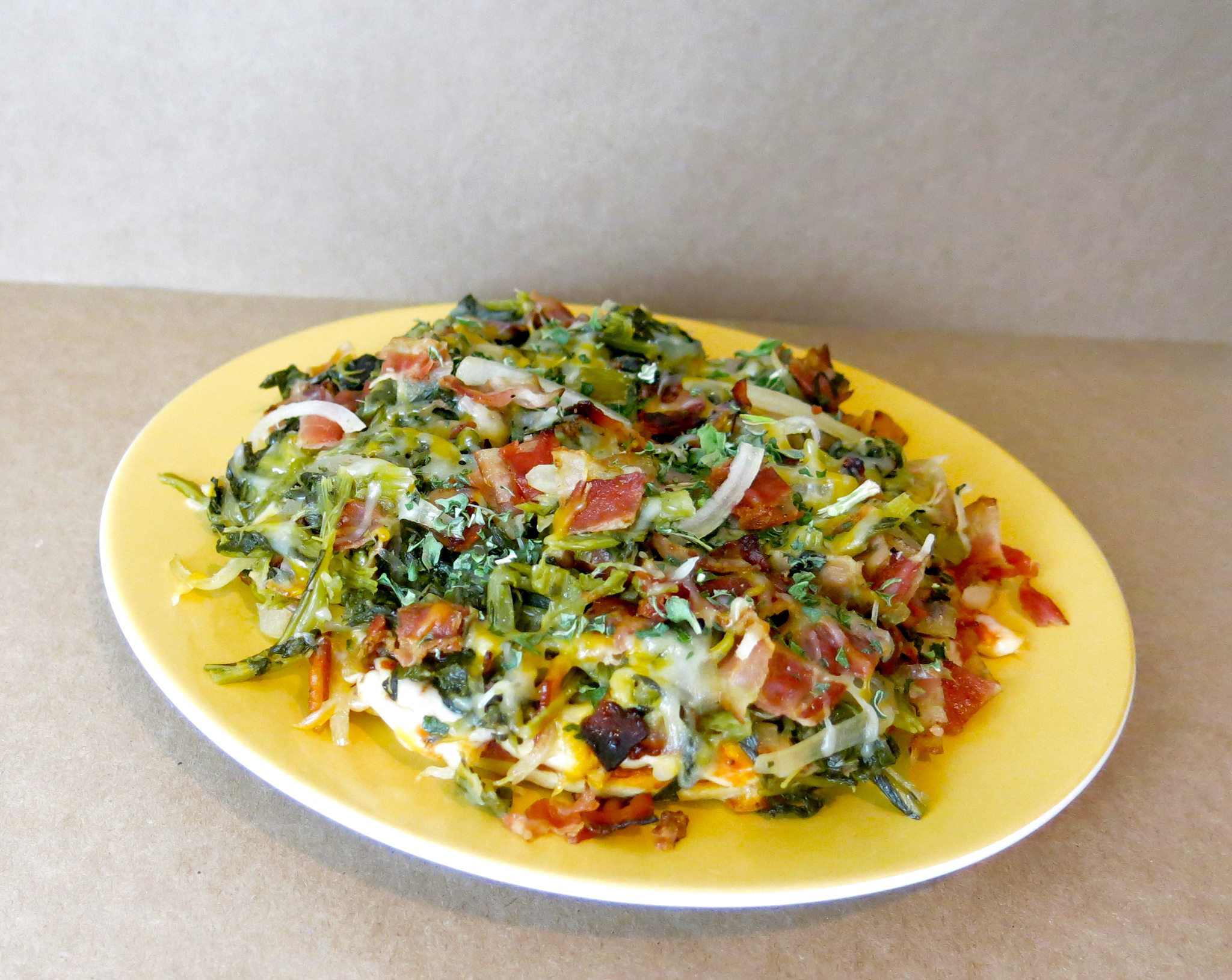 Southern Greens & Bacon Pizza