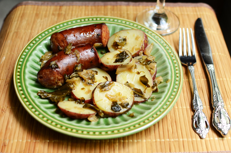 Kielbasa with Seasoned Cabbage & Potatoes