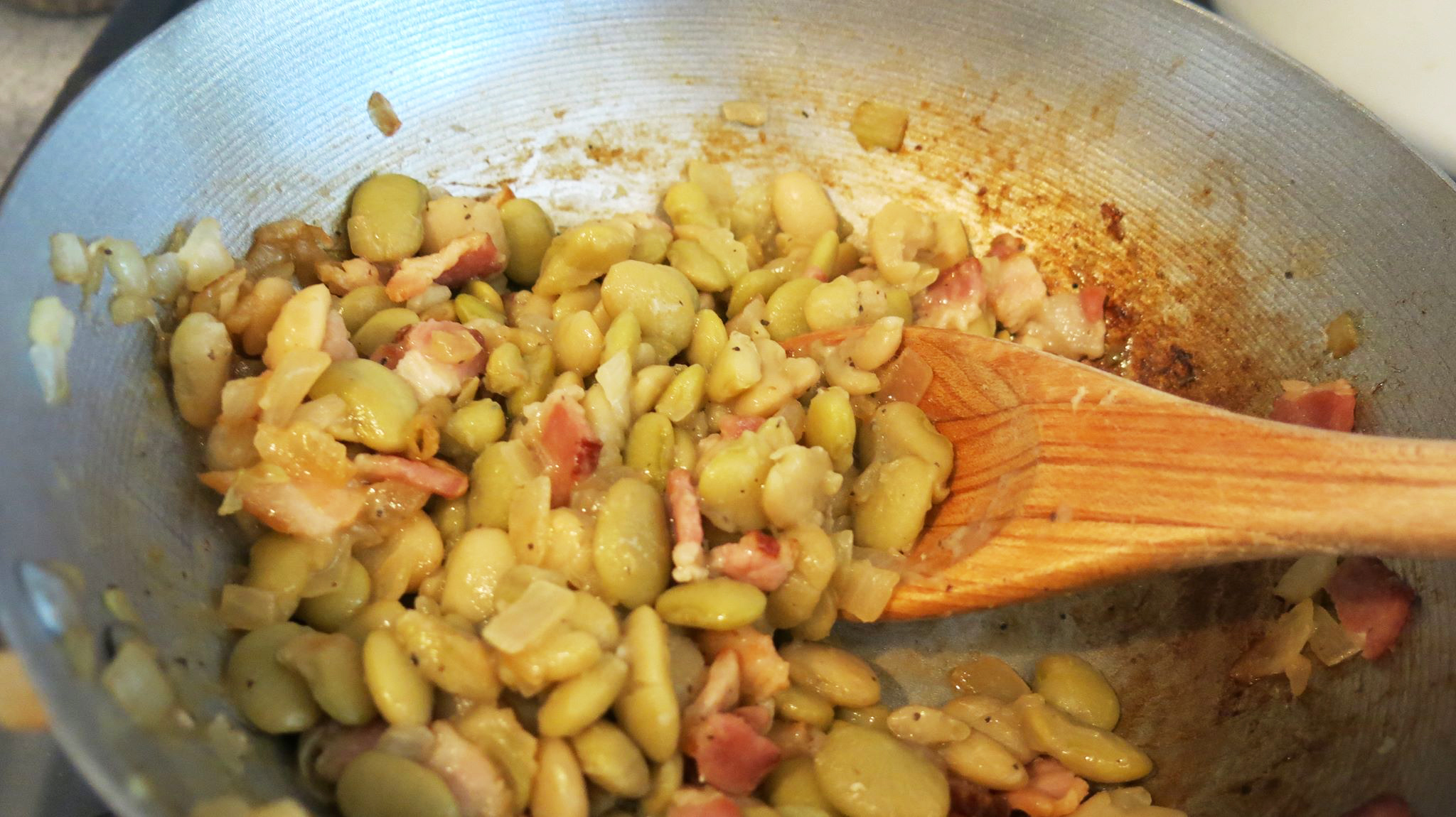 Lima Beans with Bacon & Onions
