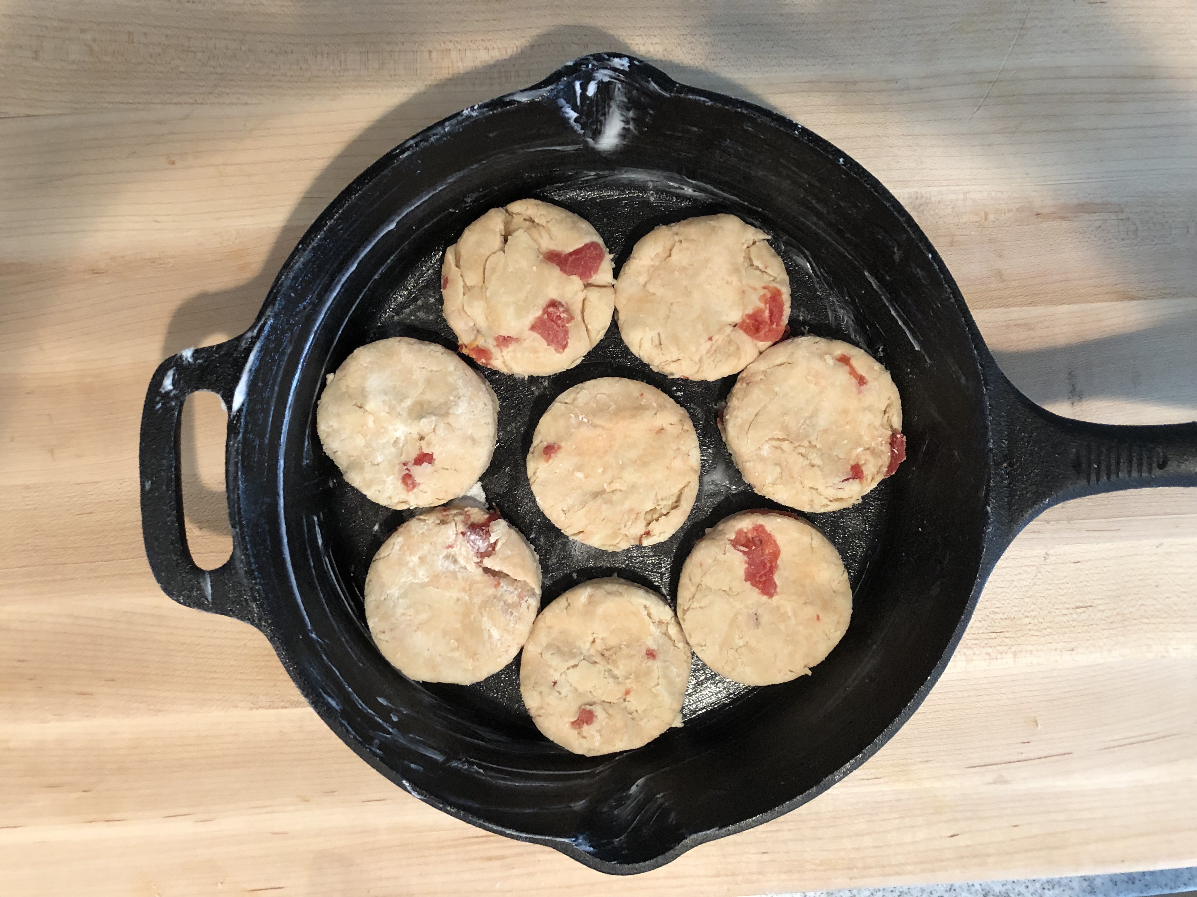 Tomato Biscuits in Cast Iron