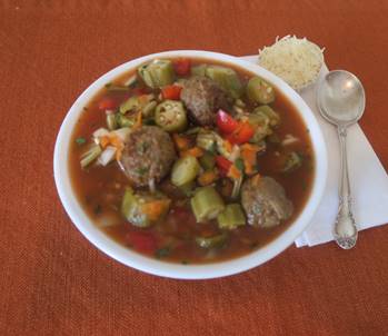 Meatball & Okra Soup