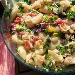 Pasta Salad in a Glass Bowl
