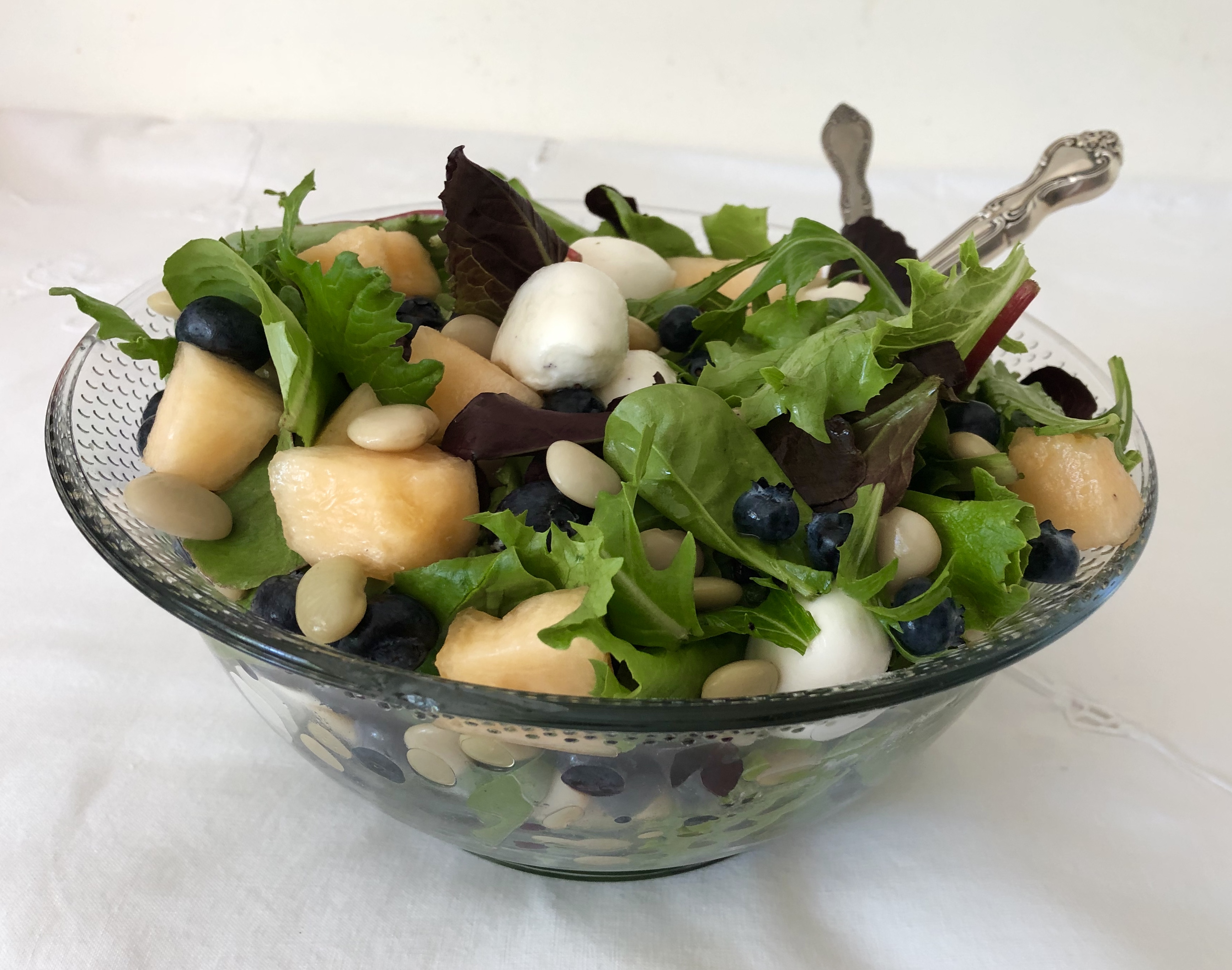 Cantaloupe, Blueberry and Butter Pea Salad