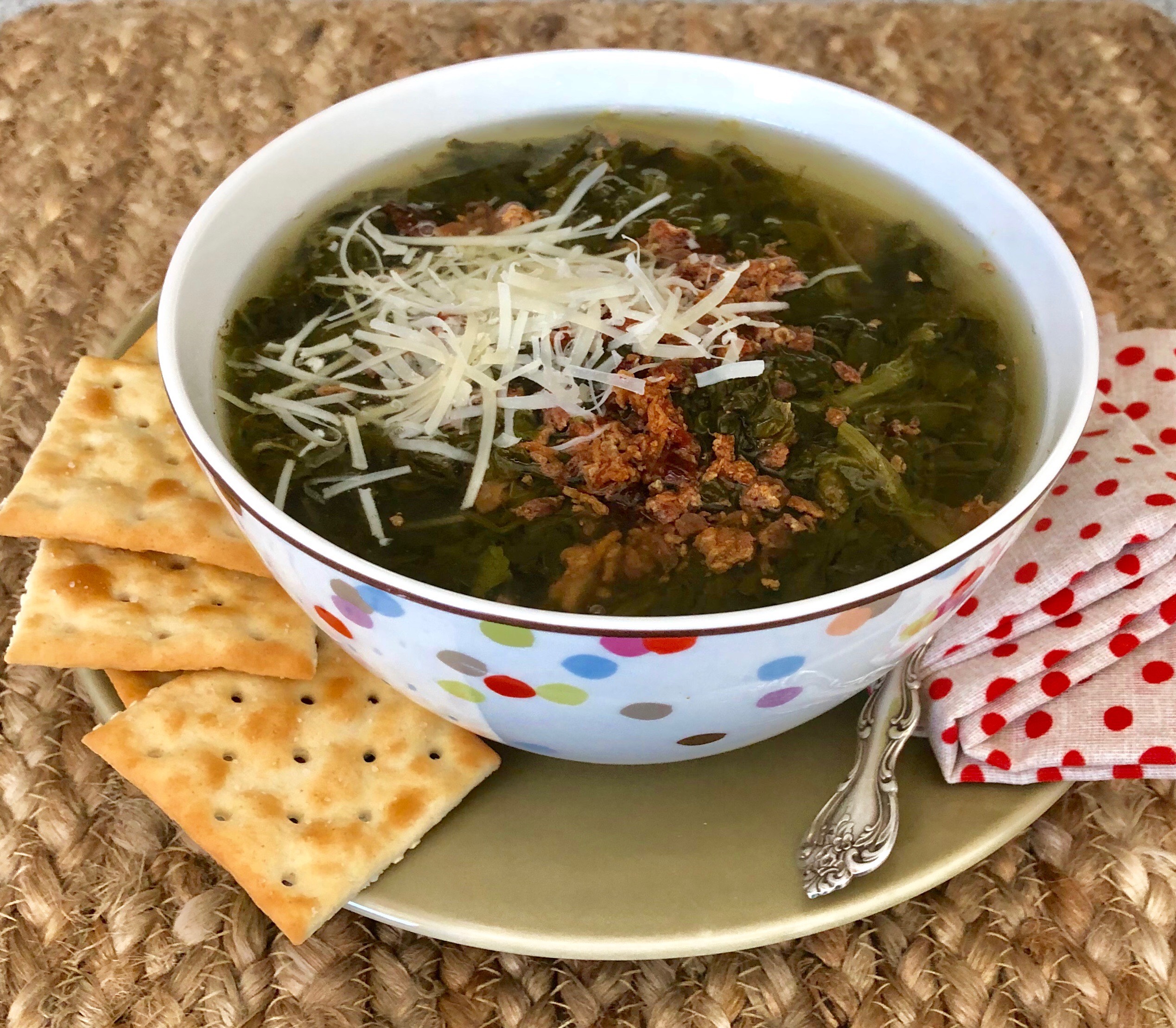 Collard Greens & Bacon Soup